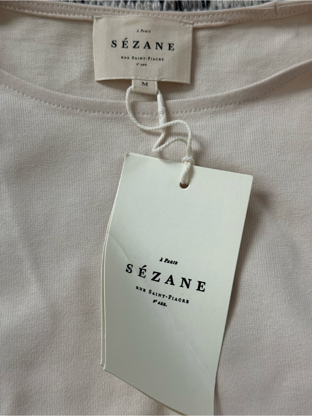 NWT Sezane Short Sleeve Tee in blush size M - Picture 3 of 4